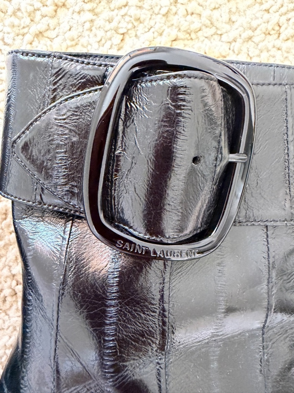 Saint Laurent Joplin Eel Leather Boots - Picture 9 of 10